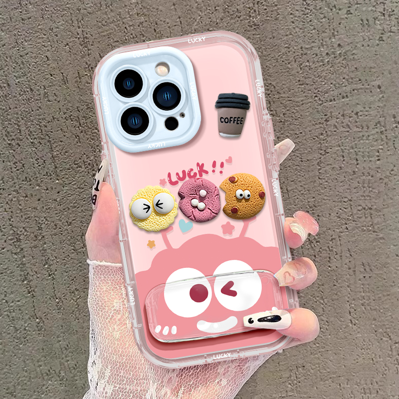 适用于苹果/OPPO/华为/vivo咖啡煤球手机壳果冻奶油壳可爱网红新