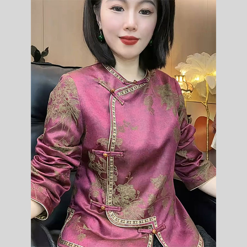 新中式国风上衣禅意高端精致唐装衬衫外套禅意小衫女2025秋季新款