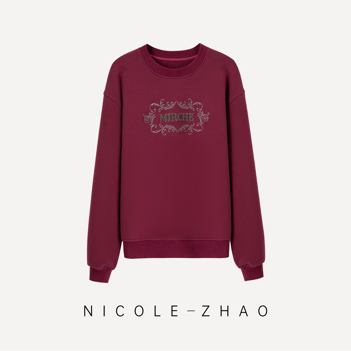 4MCT002【贵姐NICOLE】2025年套头休闲纯色卫衣女