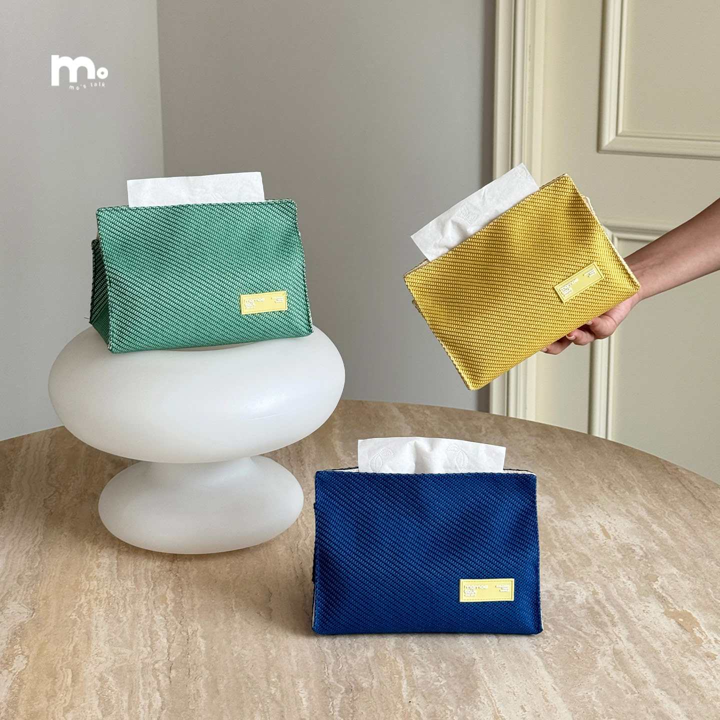 莫语 创意纸巾盒 桌面装饰抽纸盒轻奢高级感客厅桌面布艺纸巾袋