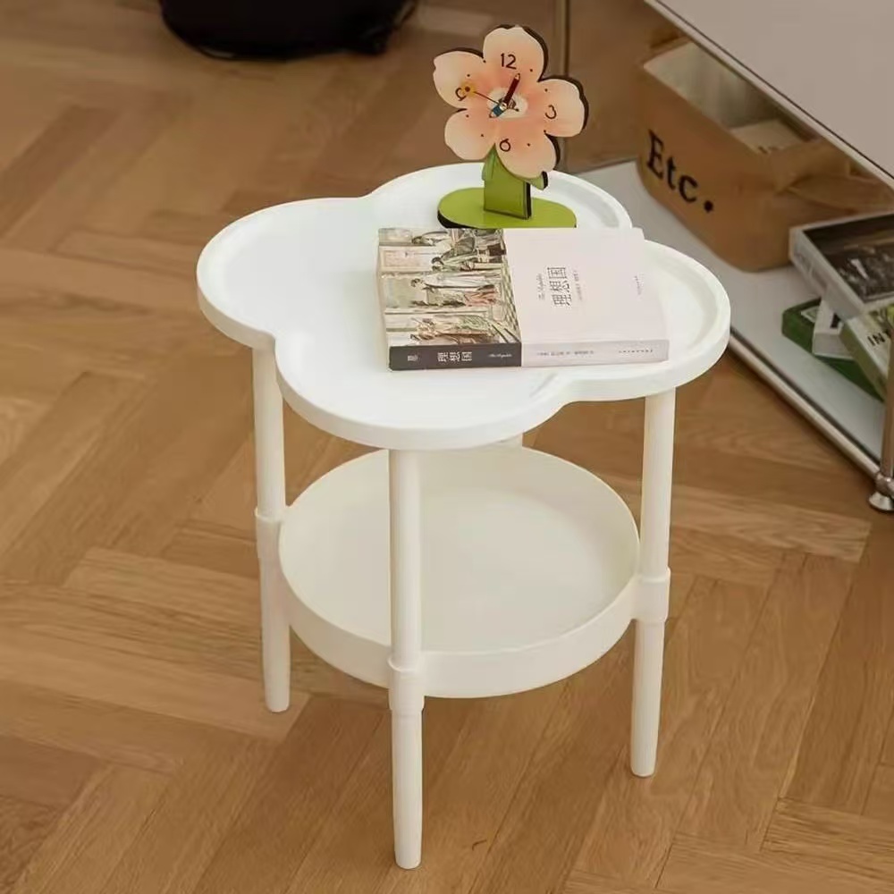 客厅沙发茶几家用北欧现代简约四叶草小桌子阳台小边几储物收纳柜