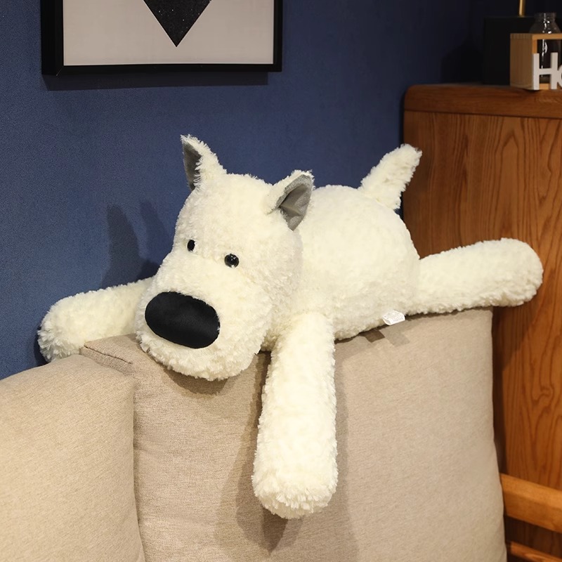 可爱西高地小狗毛绒玩具狗狗玩偶抱枕公仔方巾狗靠垫女孩生日礼物