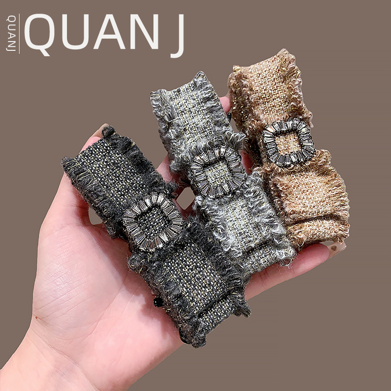 2025年新款方钻发夹女气质高马尾盘发香蕉夹秋冬高级感竖夹发卡