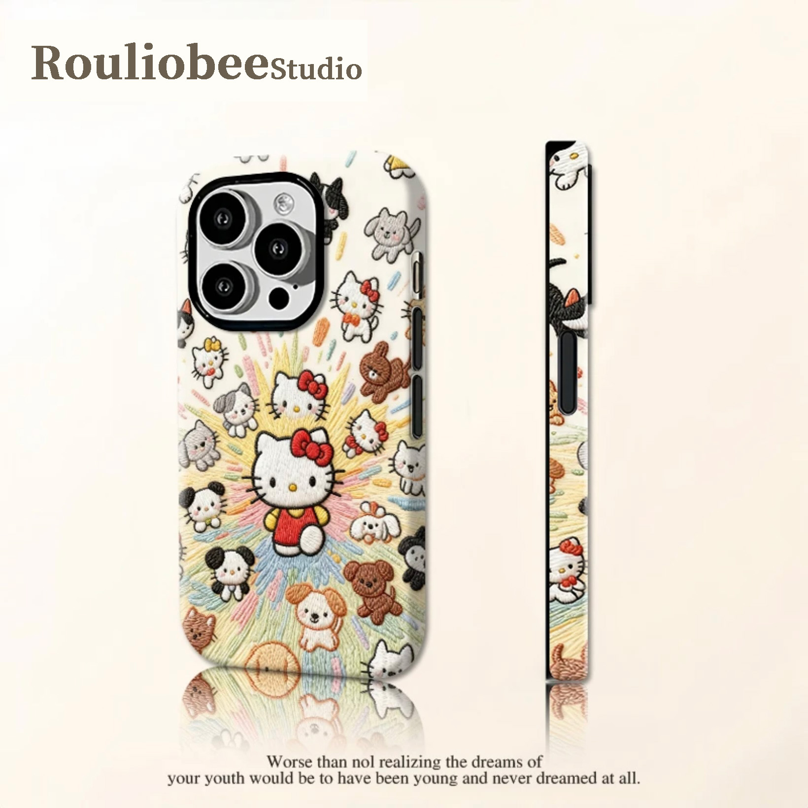 BANCA踏步小猫适用苹果iPhone17promax手机壳小米OPPO华为二合一