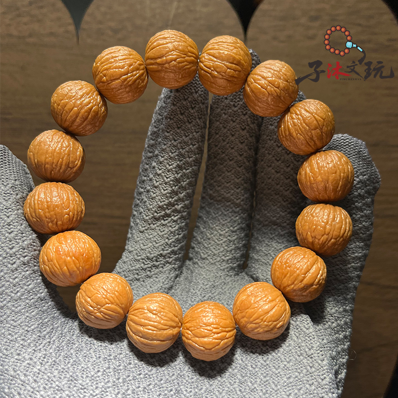 原皮原色老树凤羽手串15+精挑精选 全品无暇 猴头核桃文玩手串