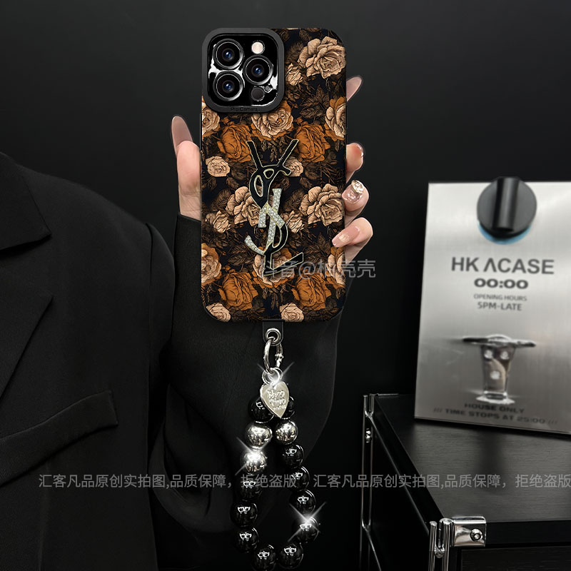 适用【苹果/oppo/华为/vivo/小米】瞳眼小羊皮复古玫瑰潮牌手机壳女