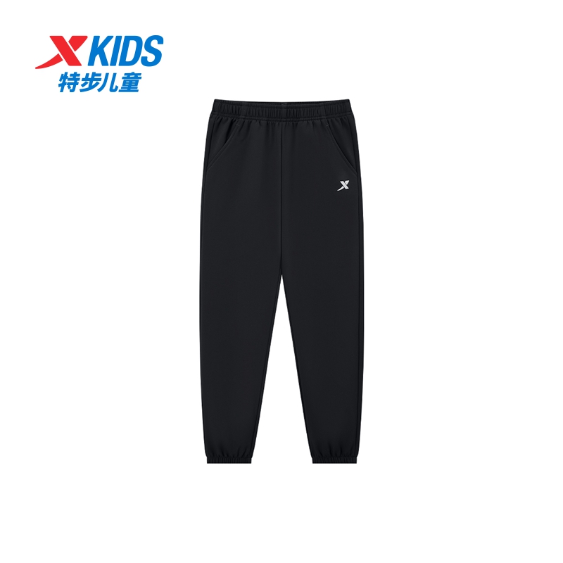 【暖壳裤】特步儿童加绒防水男女通用梭织运动裤保暖675326669307