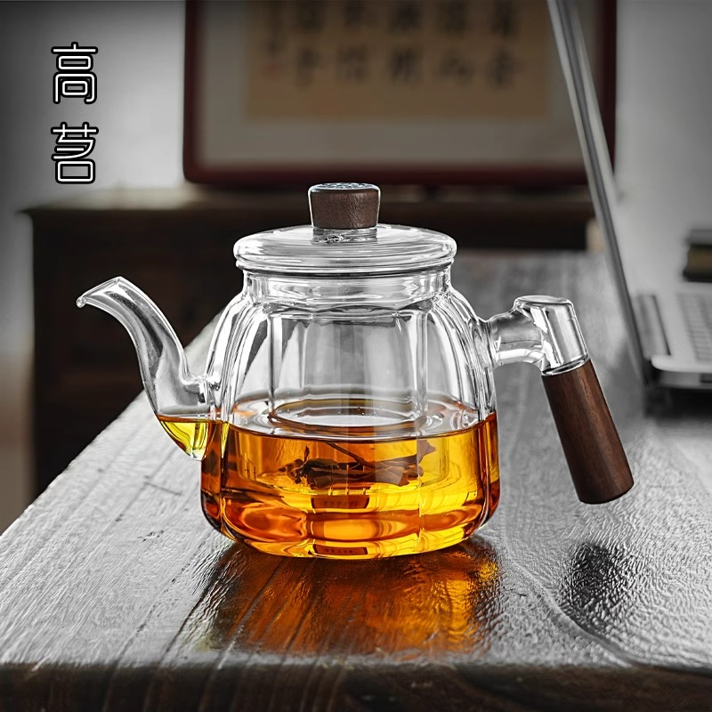茶壶玻璃泡茶壶家用耐高温煮茶壶茶水分离单壶待客泡红茶茶杯茶具