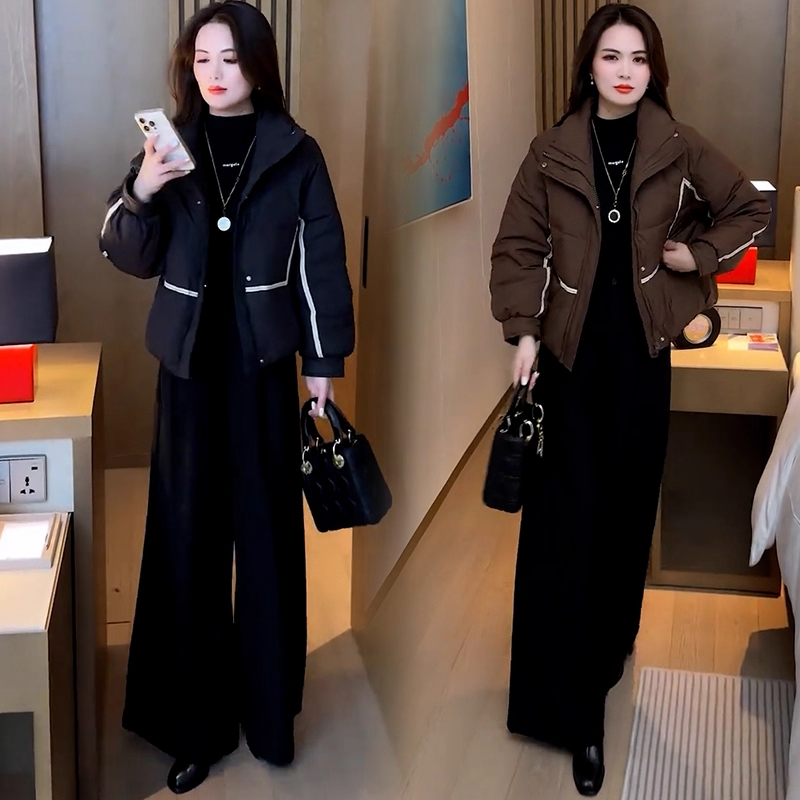 时尚棉服女士冬季新款洋气显瘦加厚保暖棉袄小个子短款面包服外套