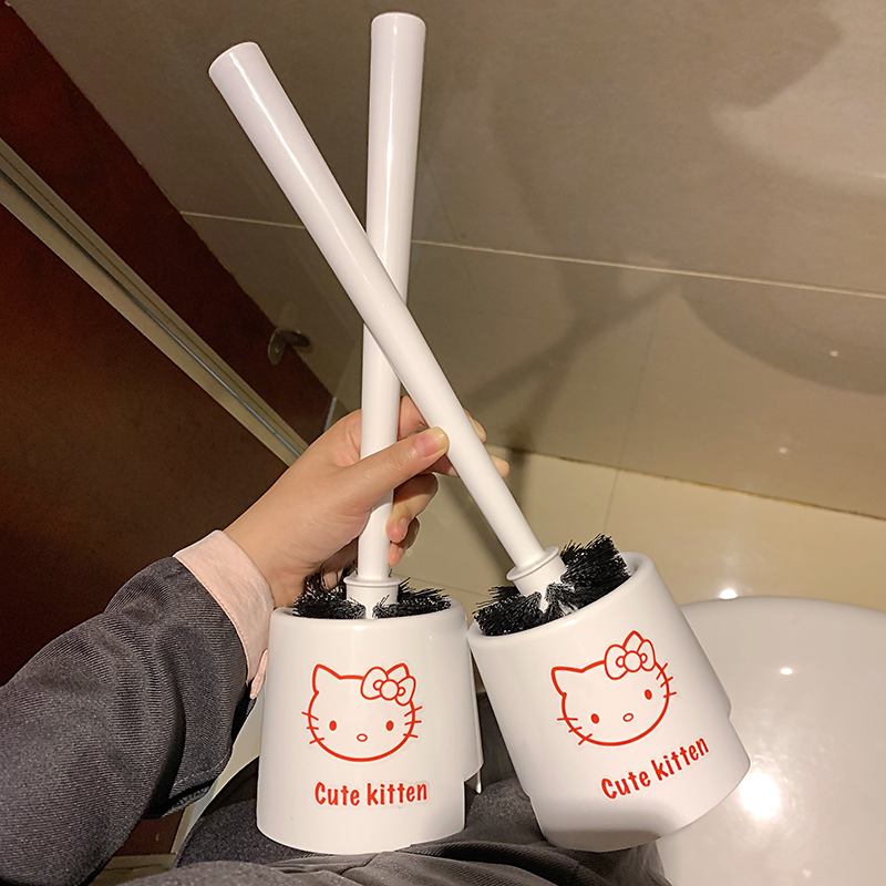 可爱卡通kt家用卫生间厕所清洁刷死角长柄马桶刷高颜值马桶刷