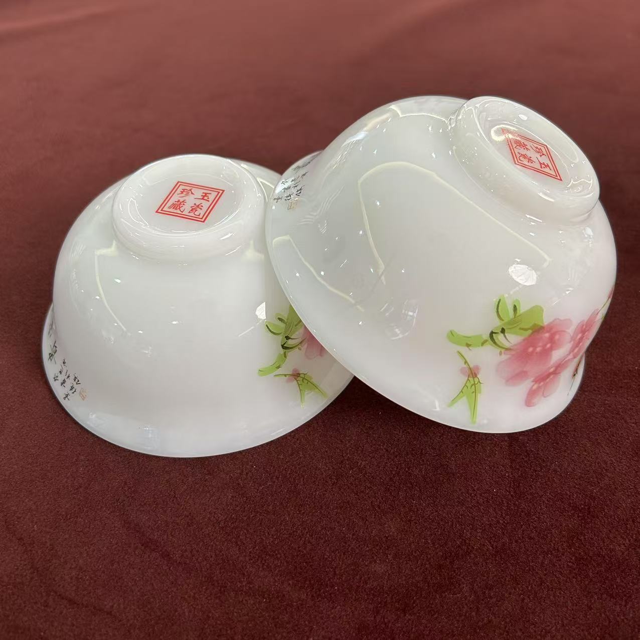 A01322/陶瓷花鸟对碗