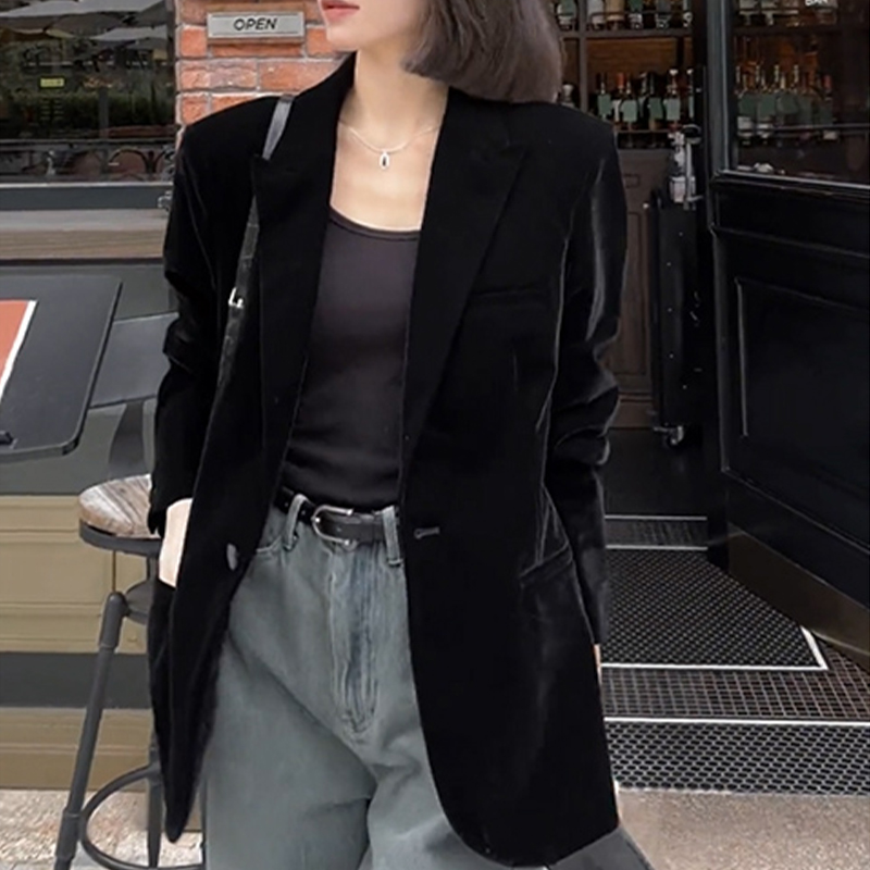 新款韩版纯色设计感西装女2025年春秋季小个子休闲百搭洋气外套潮