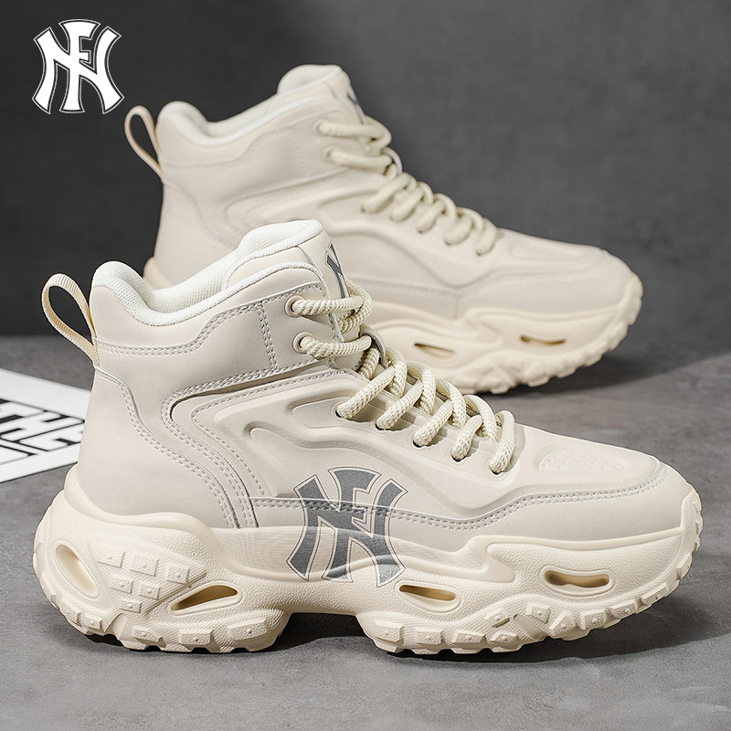 FN马丁靴男款高帮2025新款防风软底运动休闲鞋宽楦增高秋冬男鞋子