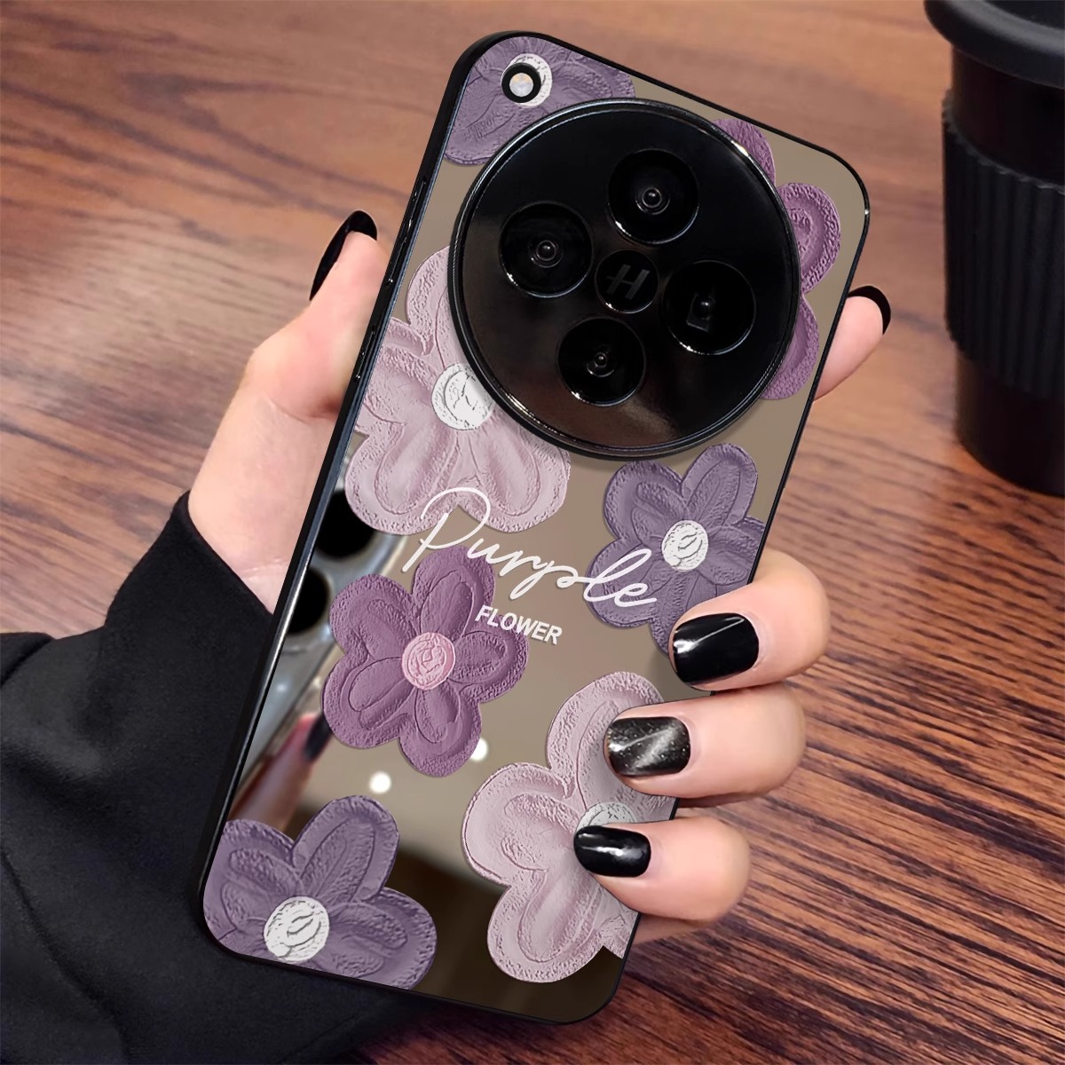 紫山茶花适用OPPOFindx8ultra手机壳x9pro新款x9镜面高级感全包x8