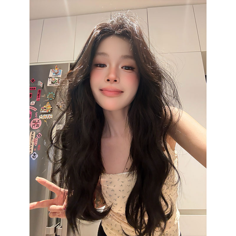 62CM中分水波纹【呆姐高定·U+Pro小蛮腰免发网假发】补发块假发