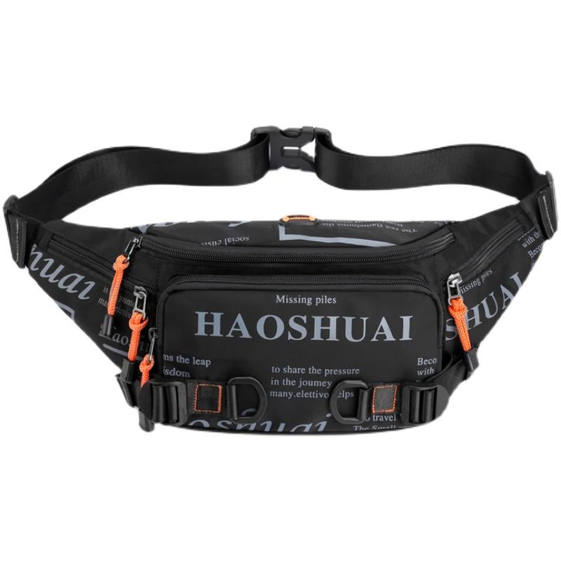 夏季大容量防水尼龙布男腰包手机包户外休闲包包潮运动斜揹包