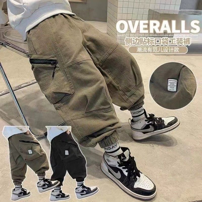 男童韩版工装裤秋冬新款男孩长裤休闲裤中大童运动裤儿童束脚裤