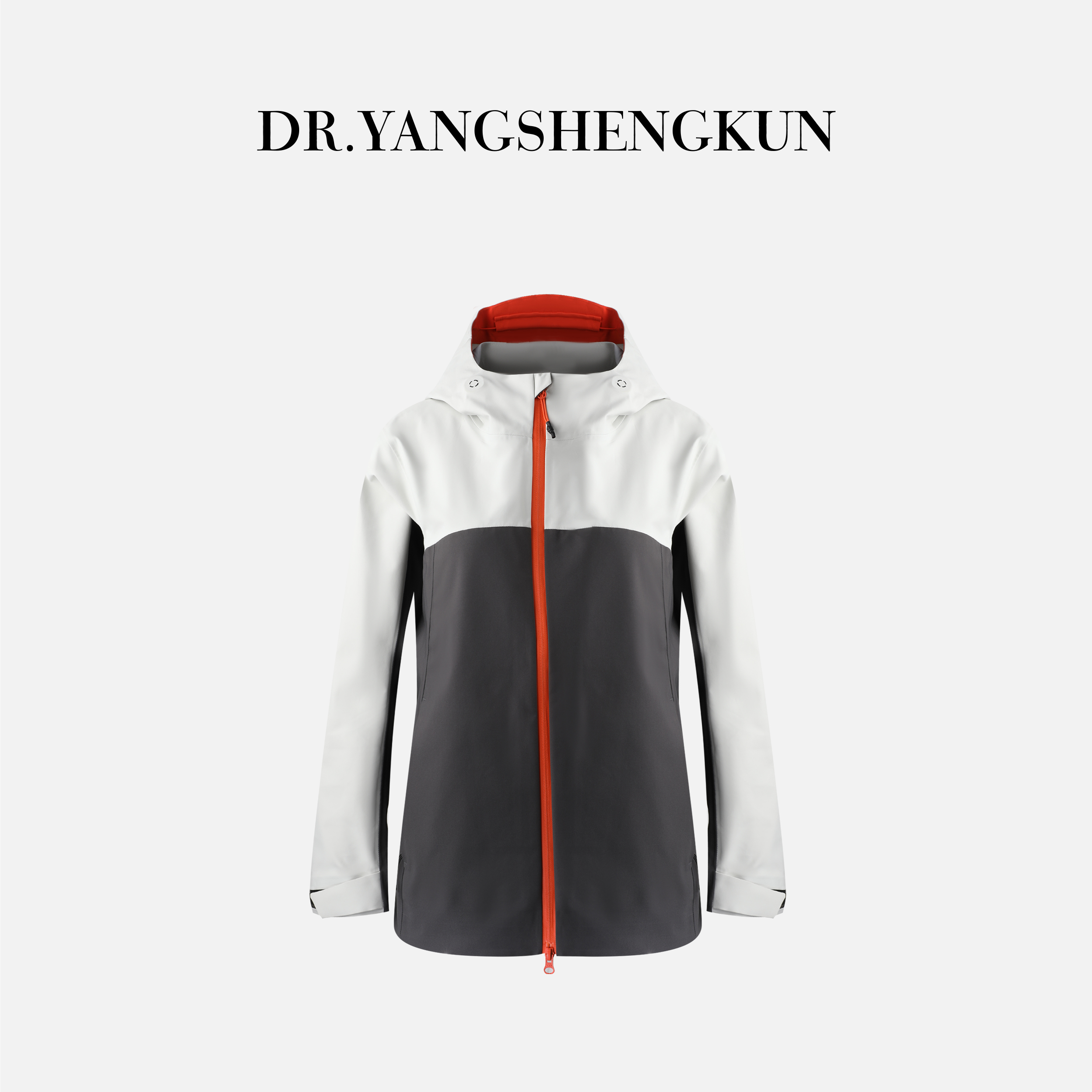 杨圣坤2025新品时尚休闲宽松户外三防连帽撞色冲锋衣外套SQ259530