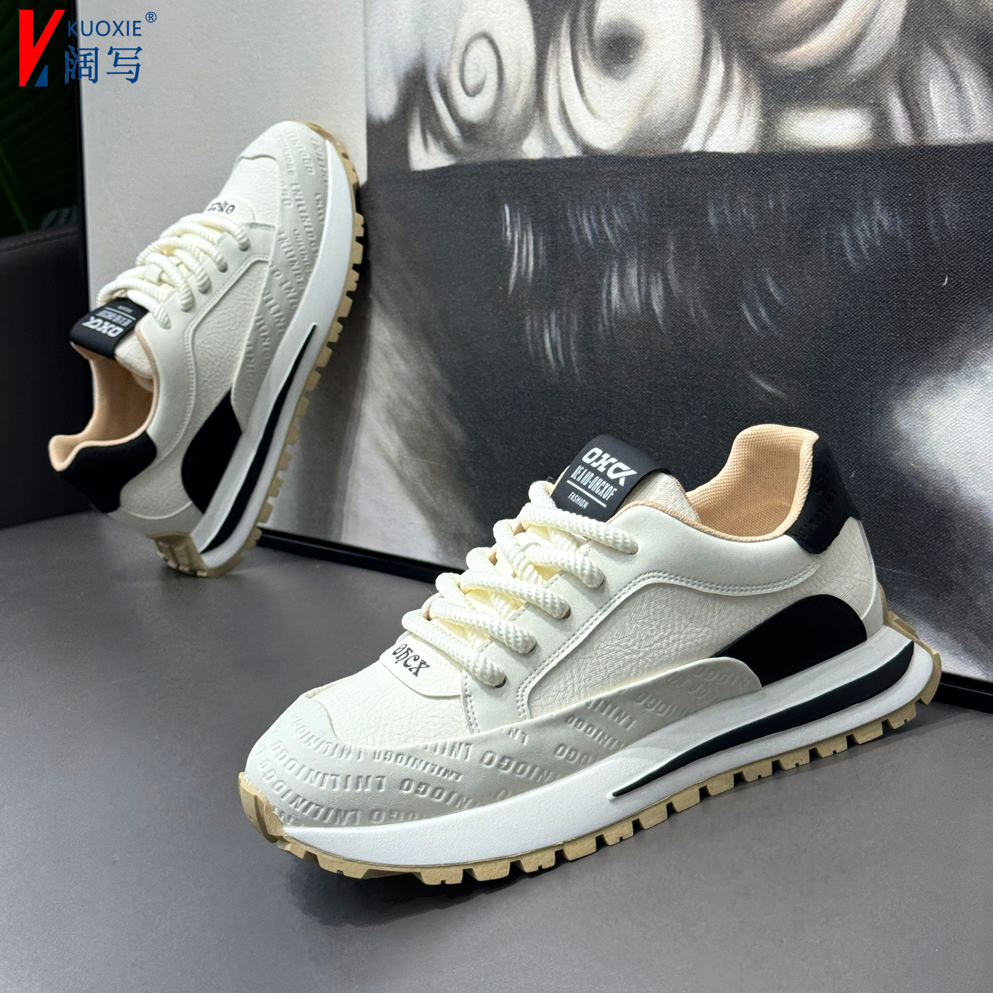 男鞋2025秋季新款透气阿甘鞋潮流时尚运动休闲鞋软底开车小白鞋男