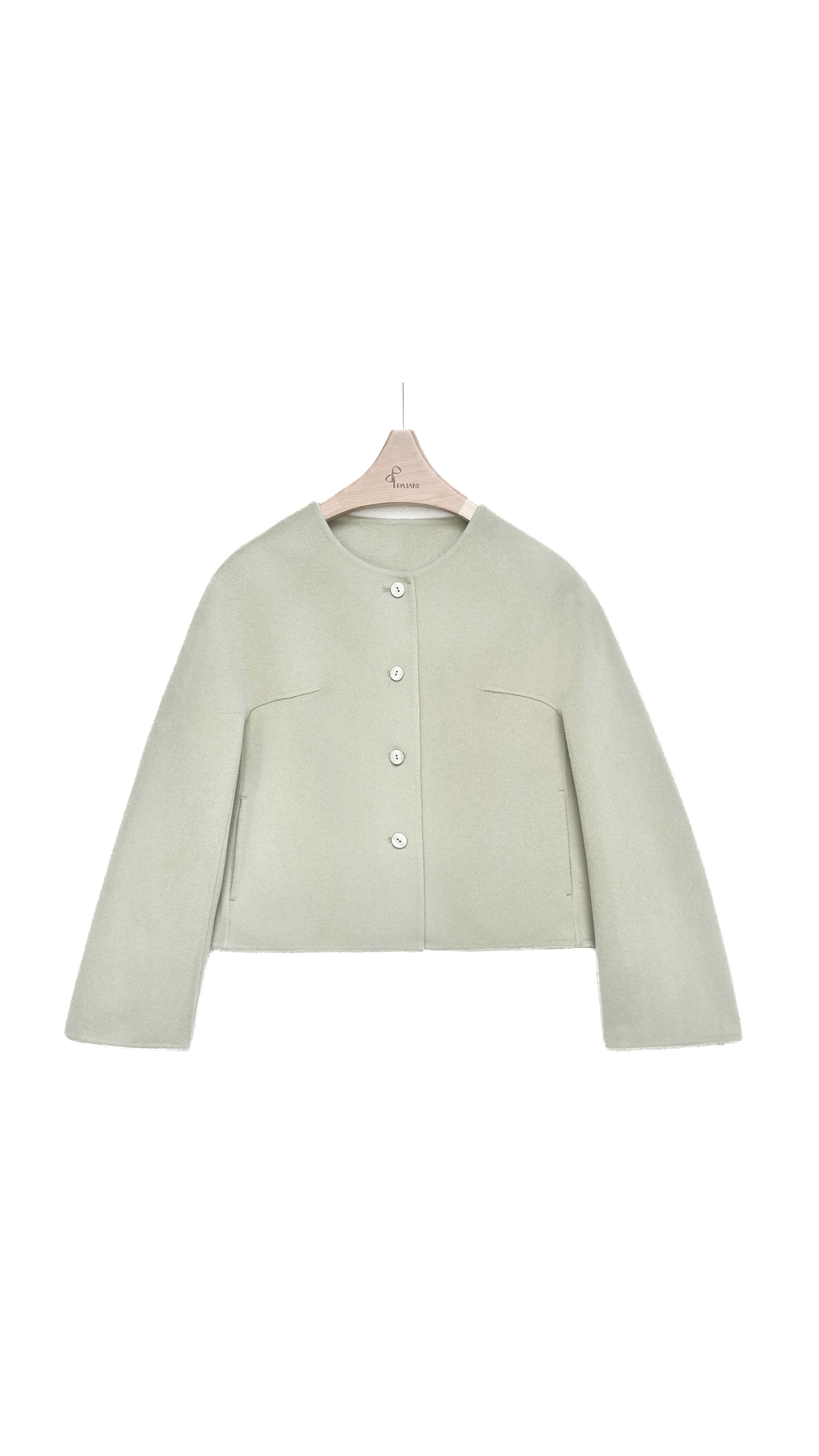 PAJANI/帕佳妮女短款外套短款圆领小香风外套宽松设计师简约女装