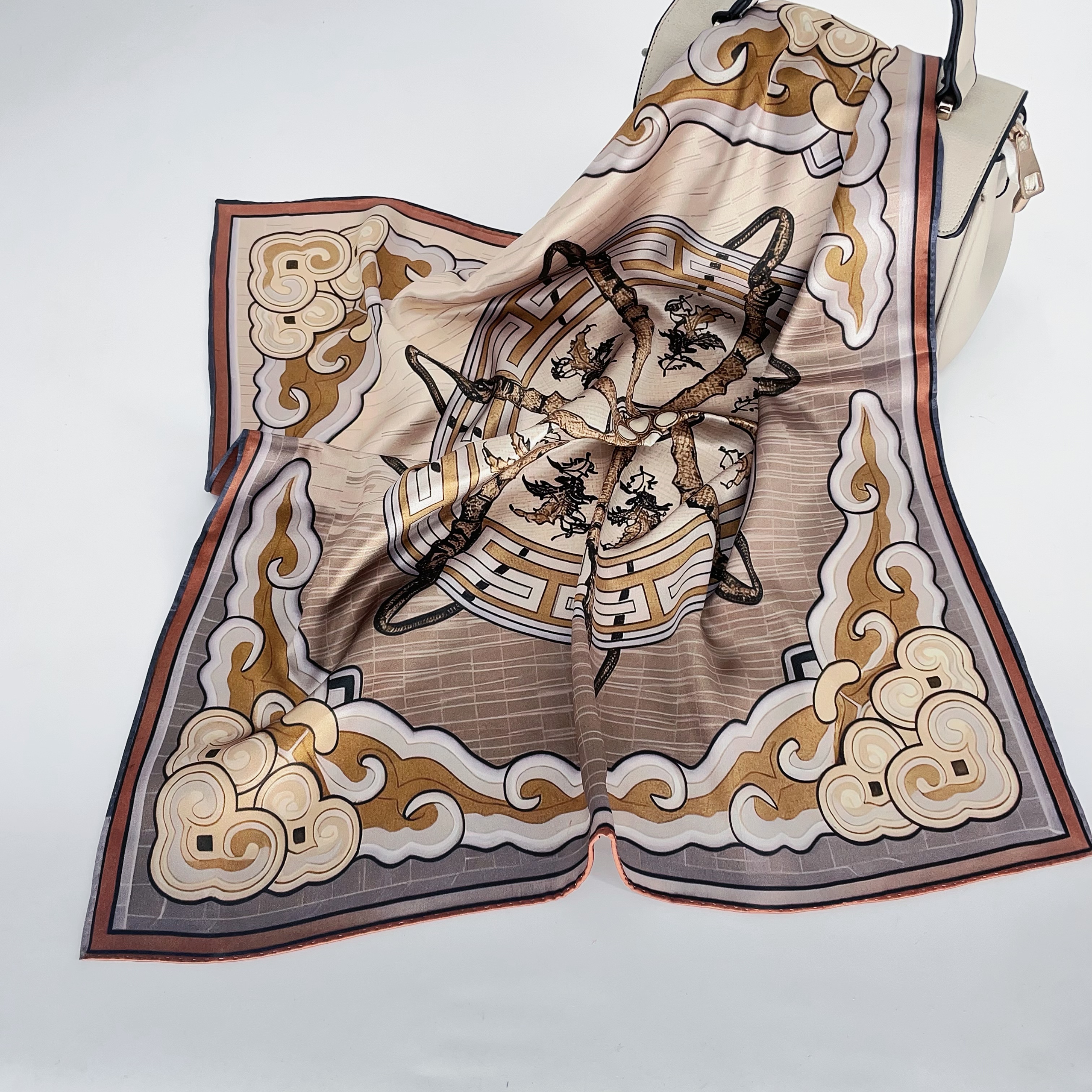 过渡原创 百分百桑蚕丝 男女同款 藏族元素丝巾