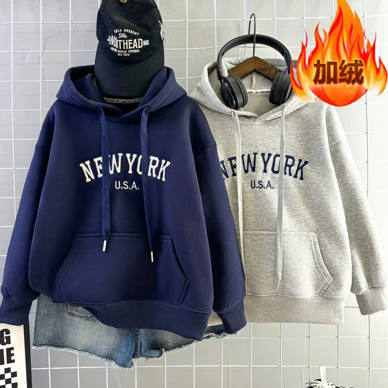 卫衣男童冬款加绒新款2025男孩上衣中大童学生儿童连帽帅气打底衫