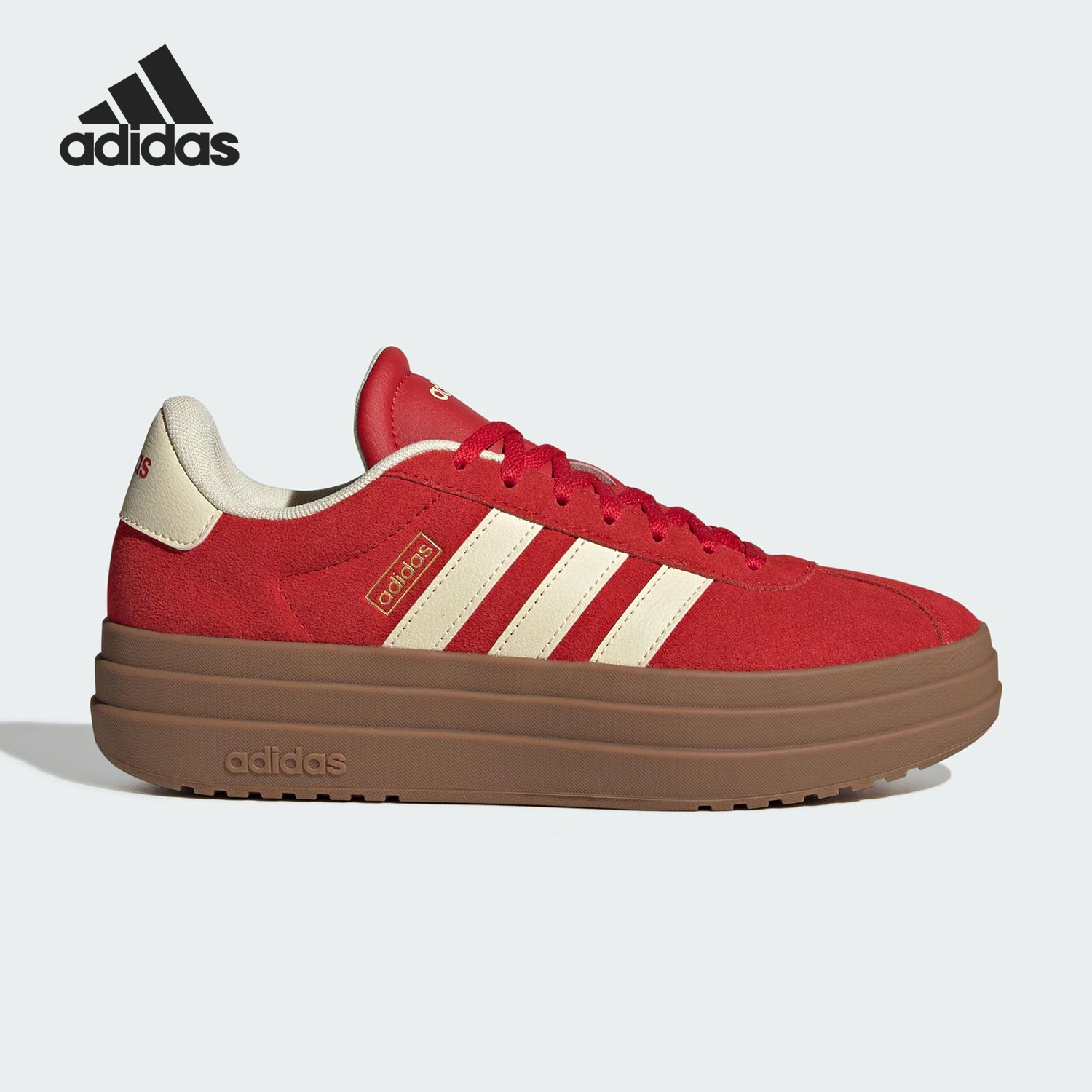 Adidas/阿迪达斯正品VL COURT BOLD女士厚底耐磨板鞋KJ6852