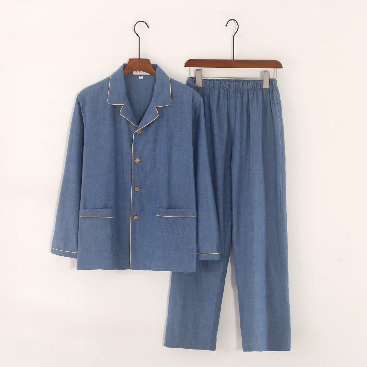 格子睡衣韩版家居服套装休闲透气长袖加厚薄款上衣