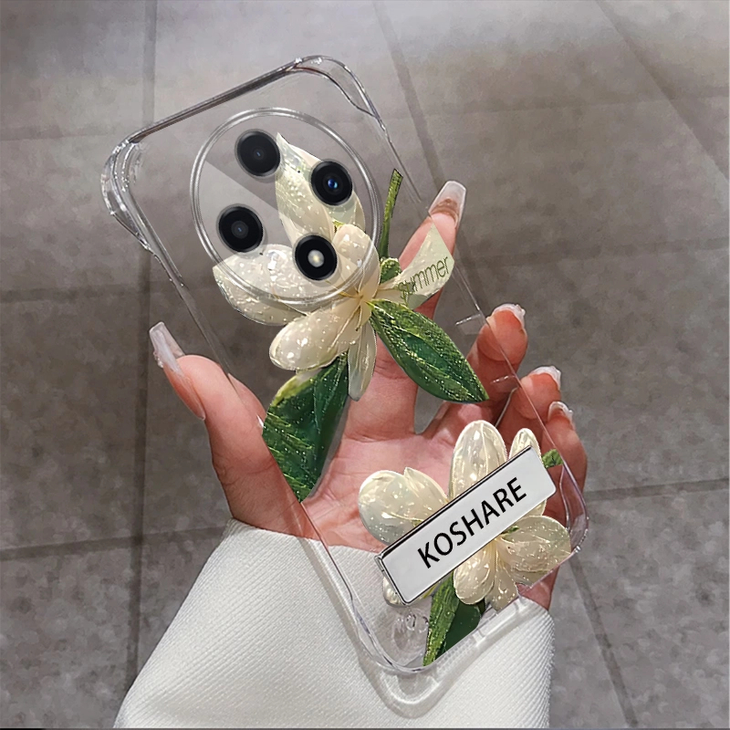 适用于OPPOA3Pro水晶花无边框支架手机壳