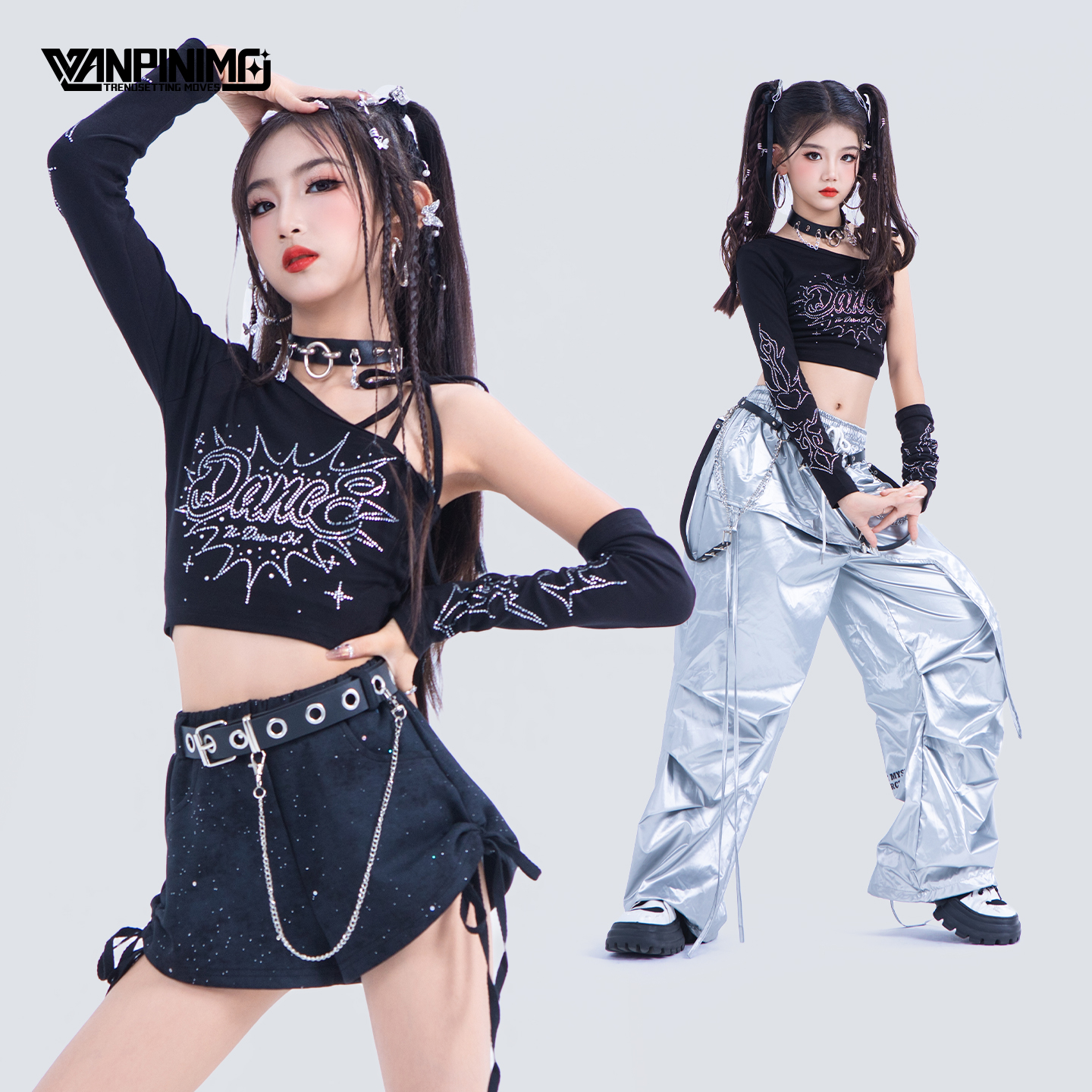 顽皮尼莫爵士舞女童服装秋冬女团甜酷jazz街舞走秀潮酷演出服J370