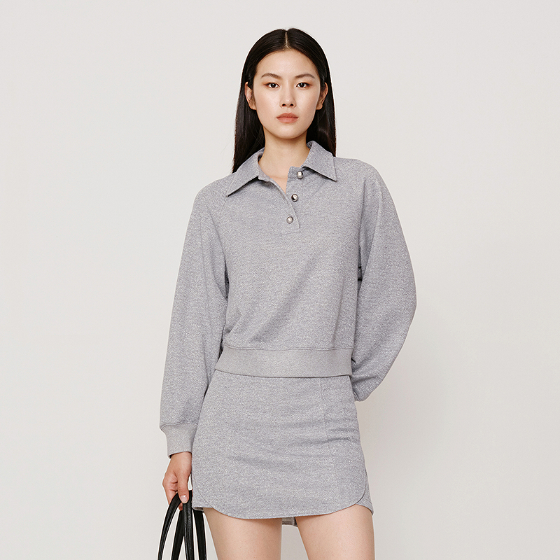 HPLY荷比俪2025秋新女针织宽松休闲通勤百搭长袖上衣HYF33610003