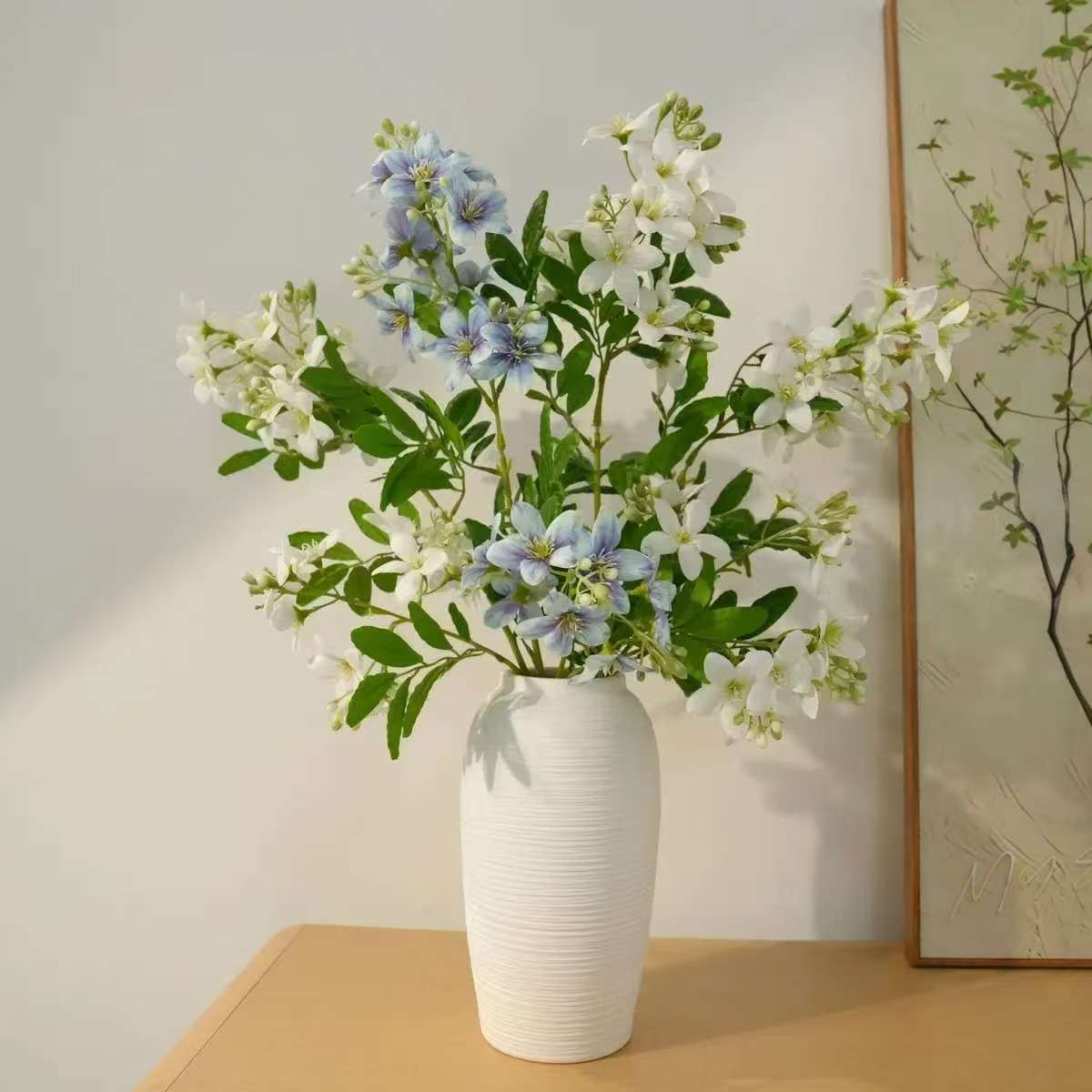 景德镇陶瓷花瓶摆件客厅插花新中式水培鲜花陶罐北欧家居装饰花器