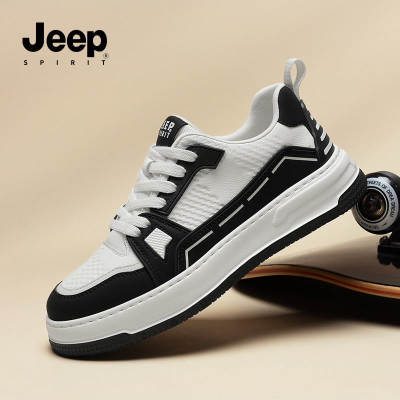 JEEPSPIRIT吉普休闲板鞋男2025秋季新款百搭男鞋时尚男士轻便潮鞋