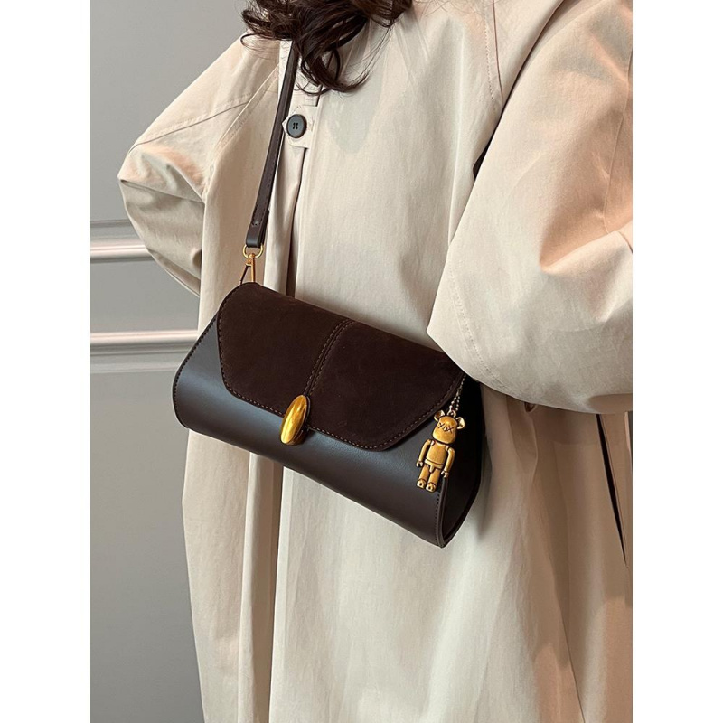CHEVIOS&KOIRH包包女2025新款夏季法棍包高级质感真皮复古斜挎包