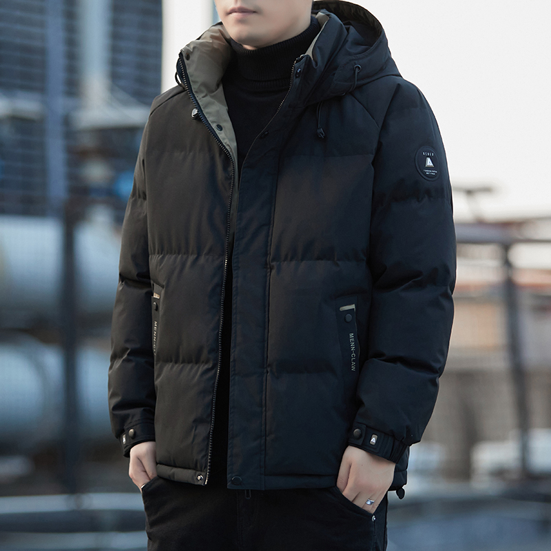 棉衣男冬季加厚保暖连帽棉服韩版潮流男士夹克外套时尚休闲面包服