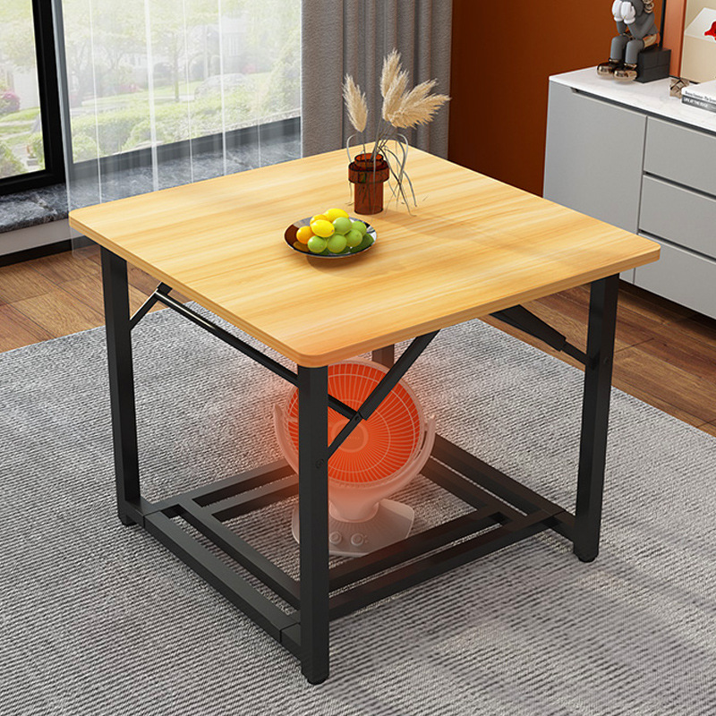 烤火桌可折叠餐桌家用烤火架冬季取暖学习桌正方形麻将桌不锈钢桌