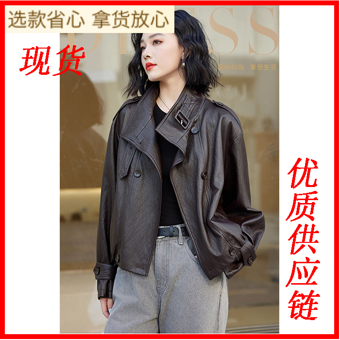 小皮衣外套女短款2025秋季新款小个子立领气质酷飒风复古PU皮夹克