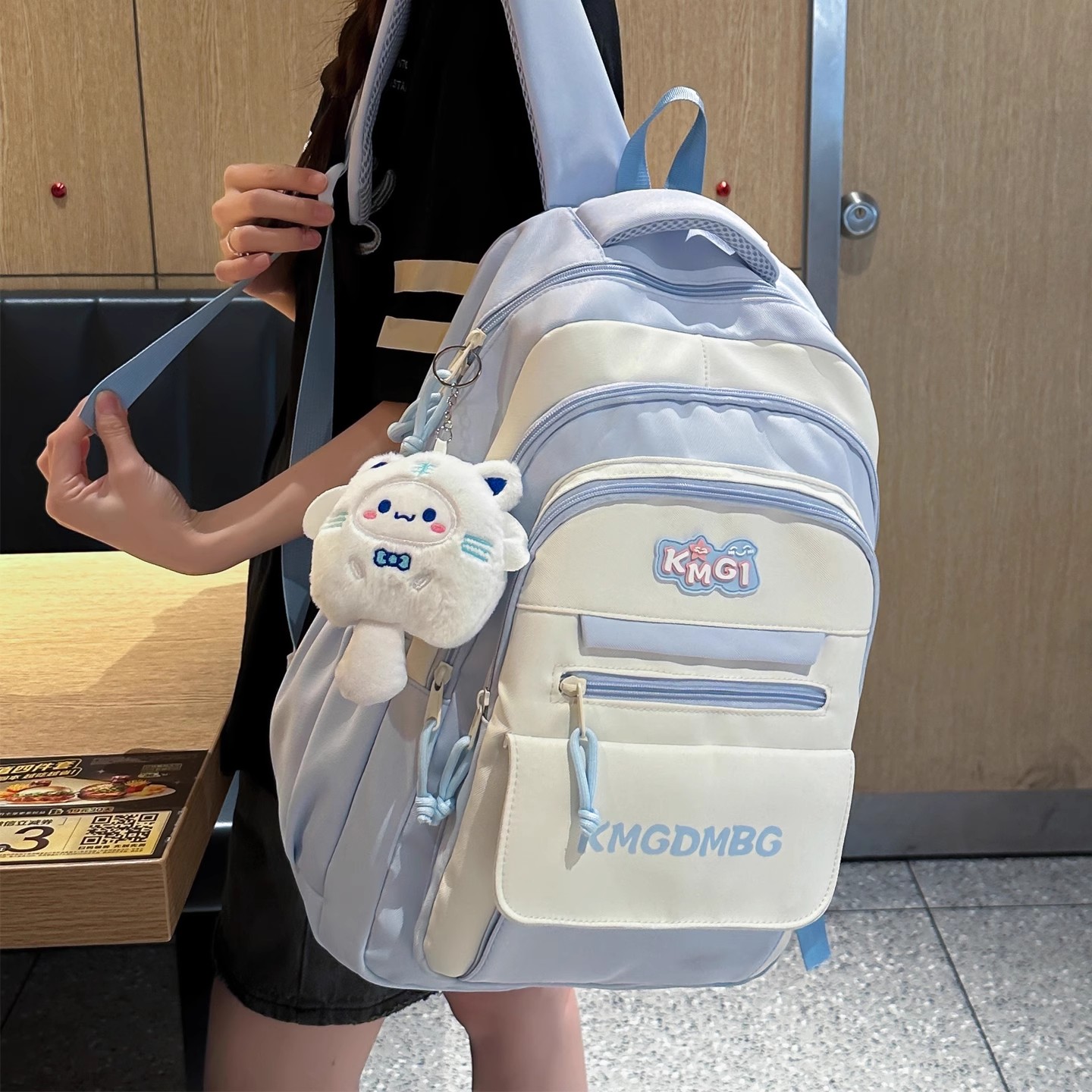 ZY小学生双肩包高颜值小众书包高中学生多层减负初中生大容量背包