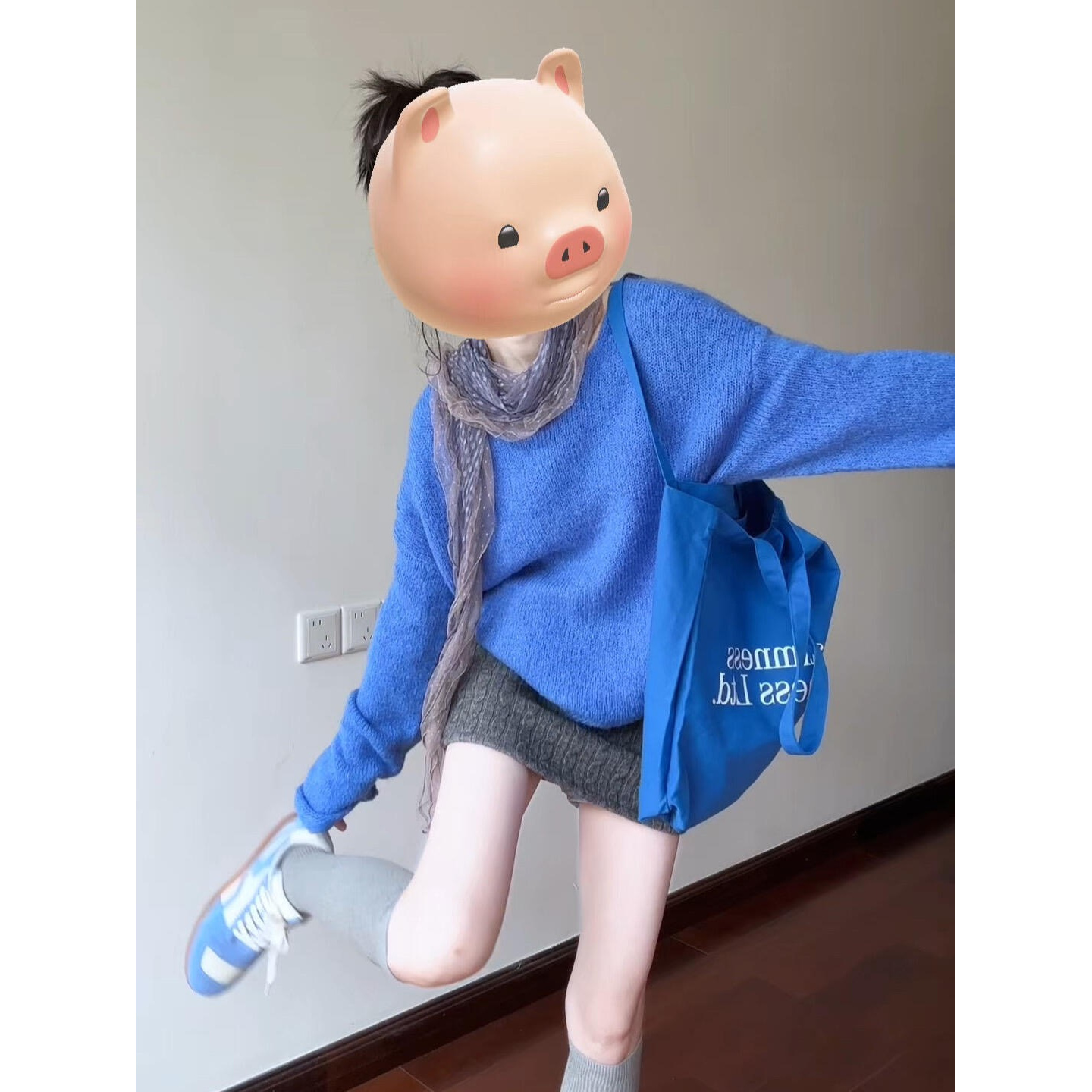 温柔风休闲简约套装2025秋冬新款长袖露肩针织上衣半身裙显瘦女装