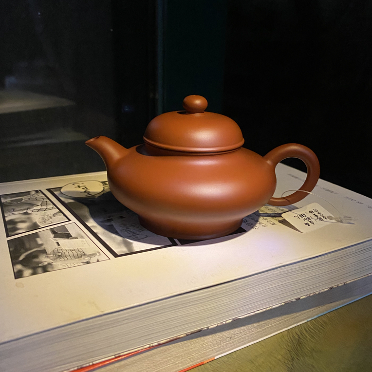 黄泽钦潮州手拉壶老朱泥90cc纯手工泡茶壶