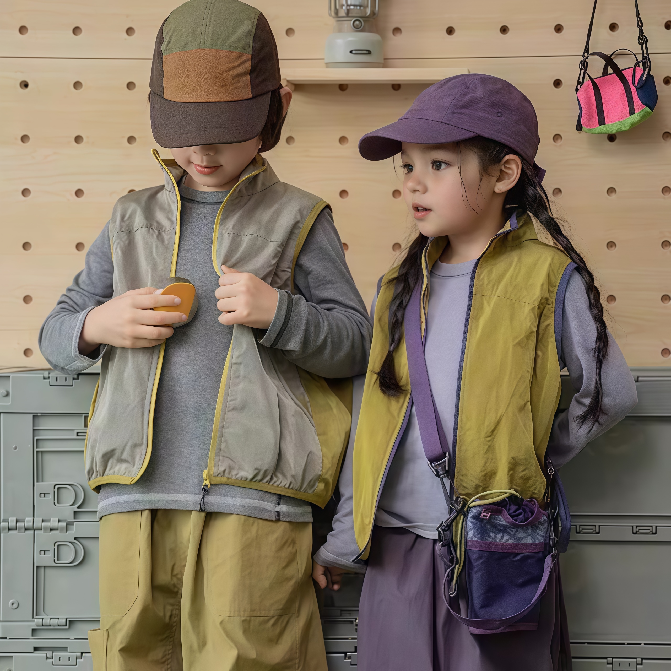 户外运动防水上衣儿童坎肩百搭男女款2025春季外穿休闲冲锋衣马甲