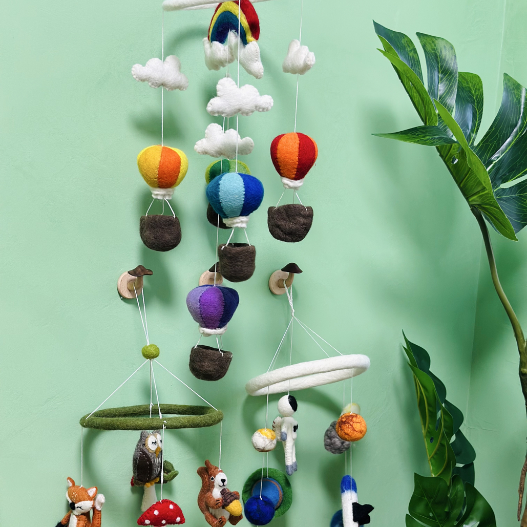 加德满都的风铃 羊毛毡手工风铃挂件