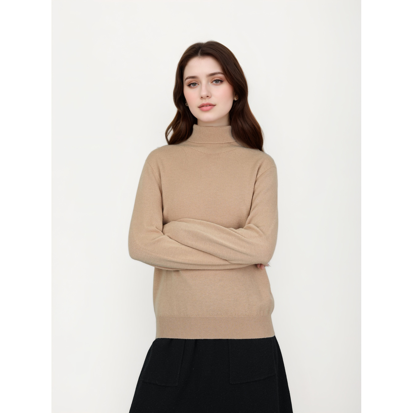 特！100美利奴羊毛+高阶无缝一体针织！秋冬高领女士毛衣H7184 F123