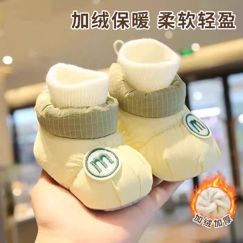 冬季婴儿棉鞋软底男女宝宝鞋袜保暖加厚加绒鞋子0-1岁12月