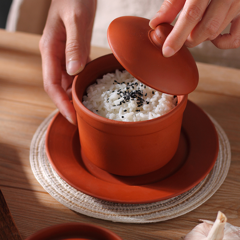 紫砂蒸碗陶瓷蒸饭钵浏阳钵仔糕碗土碗土陶饭店蒸米饭碗蒸菜馆专用