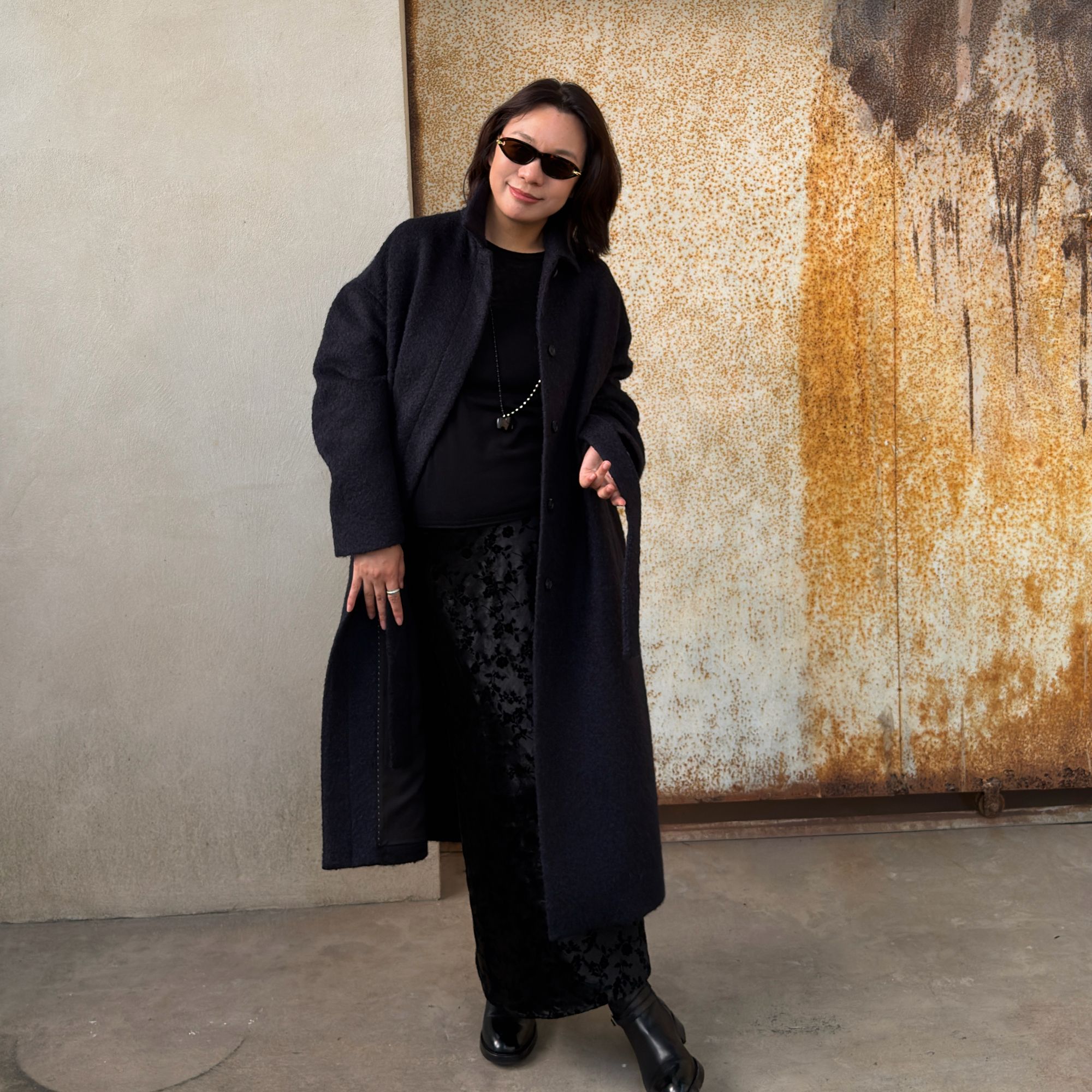 Ms.Qnn“步步生花”高定醋酸优雅植绒重工半裙 52P609 Q姐