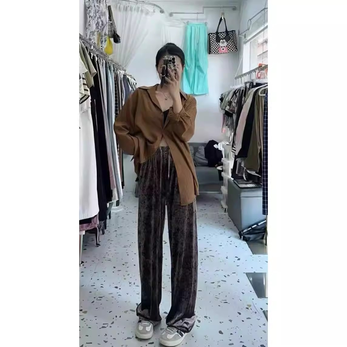 生哥家 白捡一样！清仓！女士松紧腰百搭显瘦阔腿休闲裤