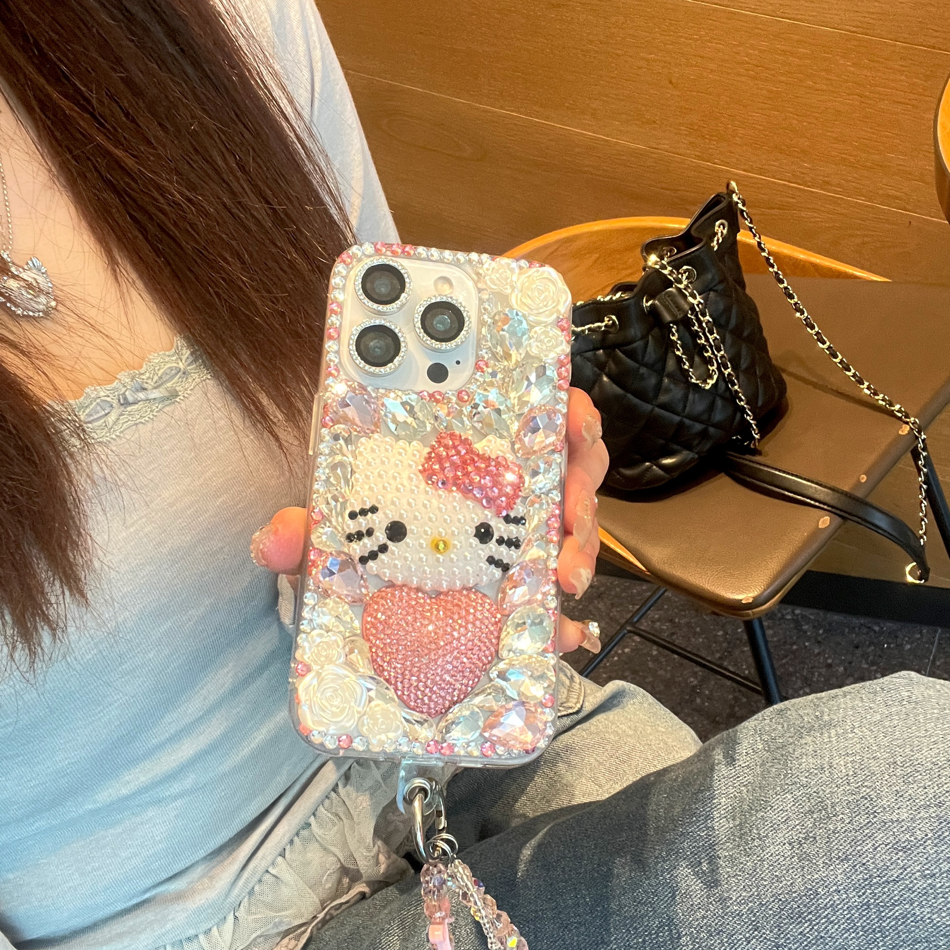 KT猫可爱适用于iPhone17ProMax苹果15手机壳14/13/12透明款16