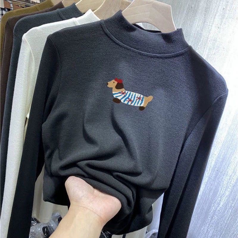 女童德绒打底衫内搭保暖秋冬装长袖秋衣半高领中大儿童男童上衣服