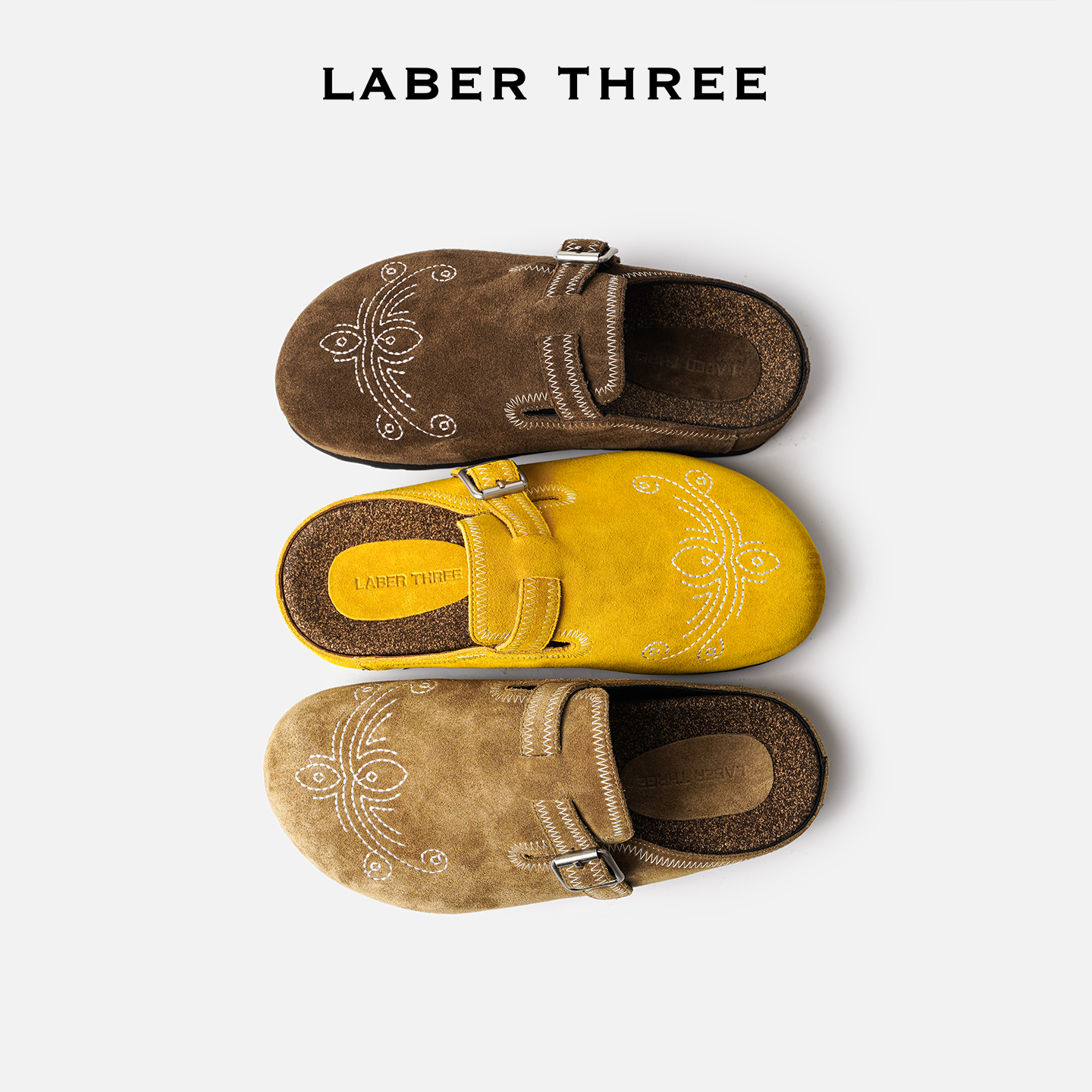 LABERTHREEE 25秋季巴洛克刺绣博肯鞋复古休闲外穿拖鞋一脚蹬